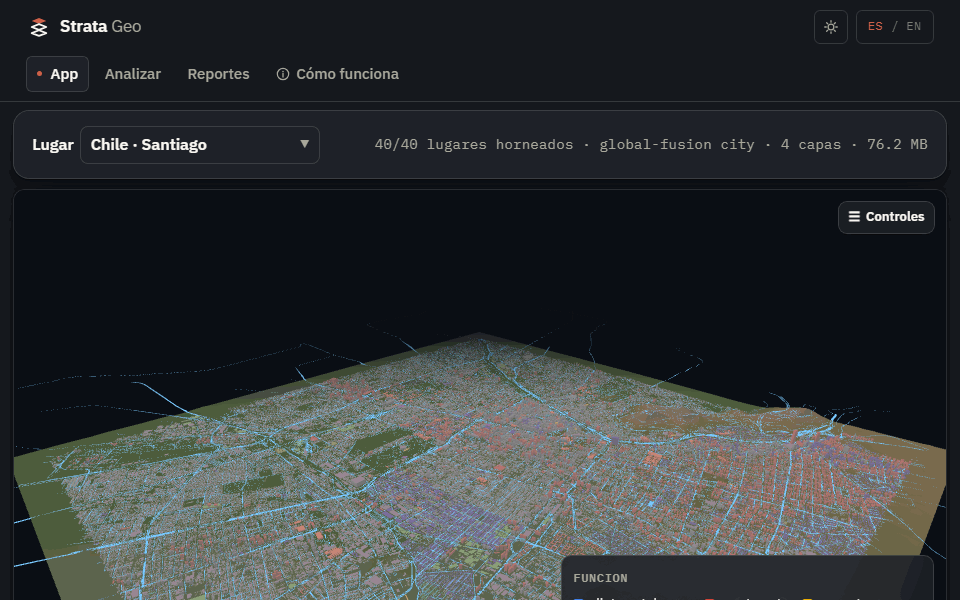 Strata Geo — Analítica geoespacial avanzada
